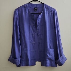 Eileen Fisher Lavender Button-Up Top